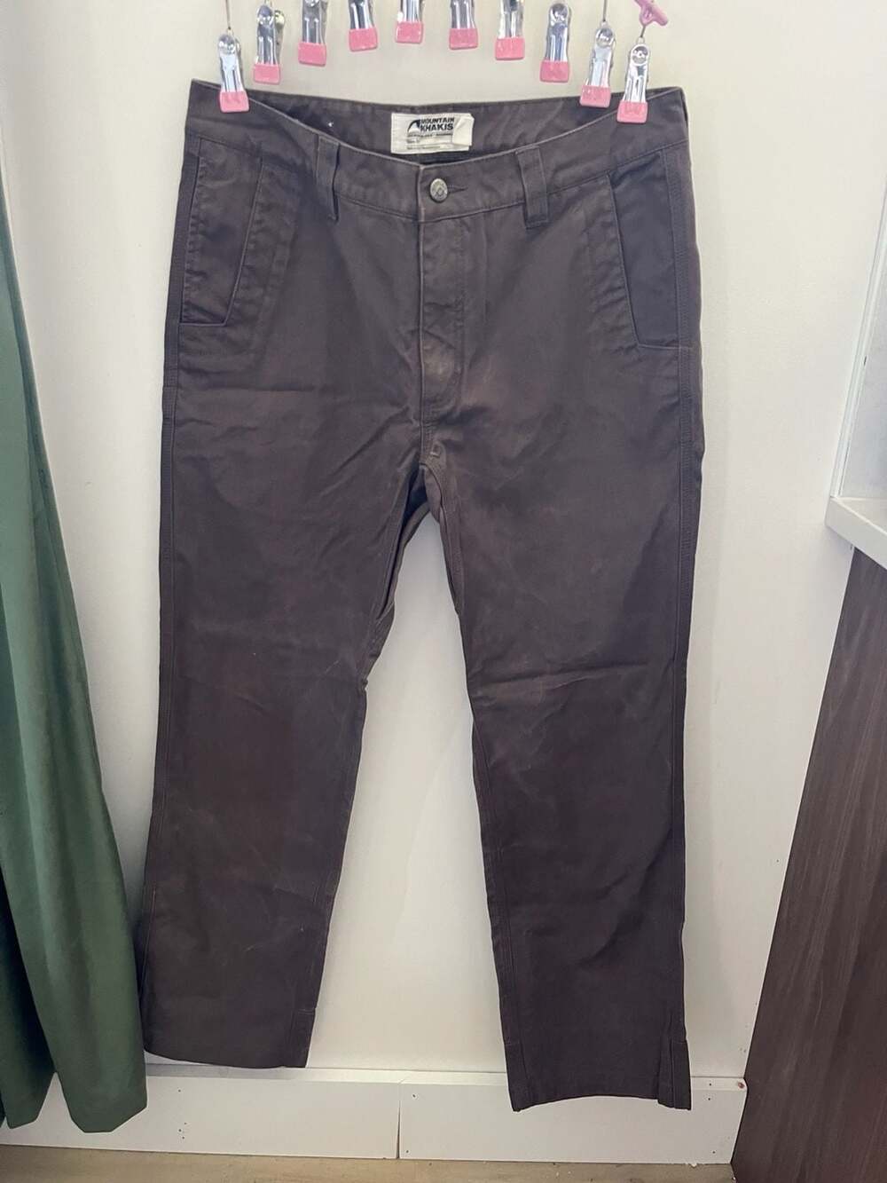 Mountain Khakis Pants Size 33x30 Brown Slim Fit Workwear